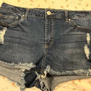 Refuge Denim Distressed Women Shorts